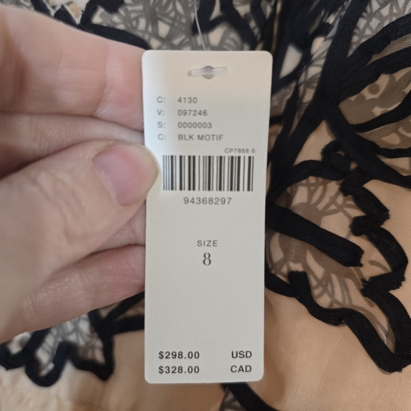 NWT Anthropologie Maeve Sleeveless V-Neck Lace Fit N Flare Mini Dress 8 - Picture 10 of 11